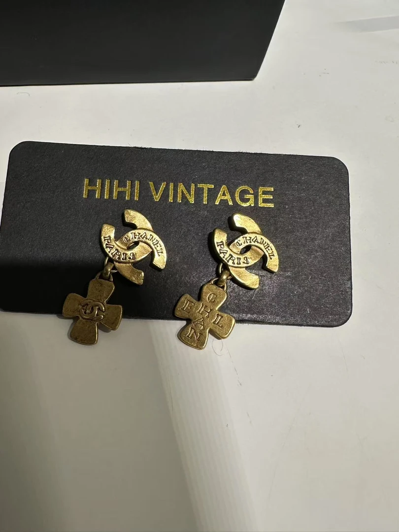 95新 Chanel/香奈儿 HIHI/Chanel 99A 双C康鹏耳钉/11919662