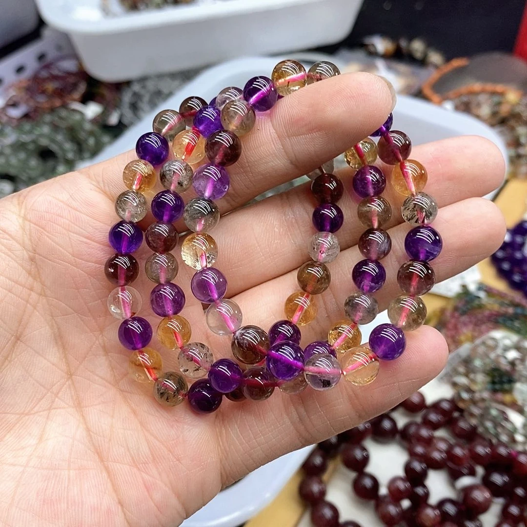 水晶手链未镶嵌多样性发货发一条