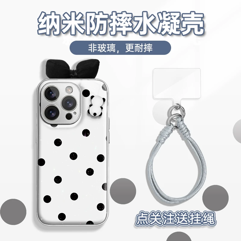 适用于苹果16华为OPPO小米VIVO高颜值潮流LJ闪粉水凝手机壳AM0409