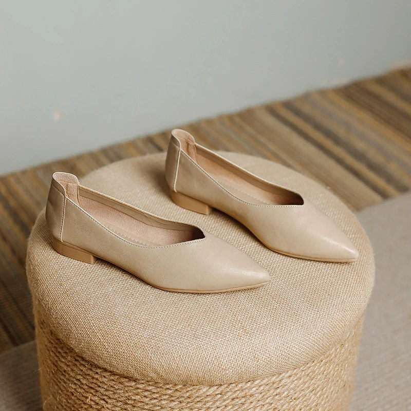 【掉跟包退】【送真皮后跟贴】舒适百搭浅口女鞋尖头粗跟软底单鞋307