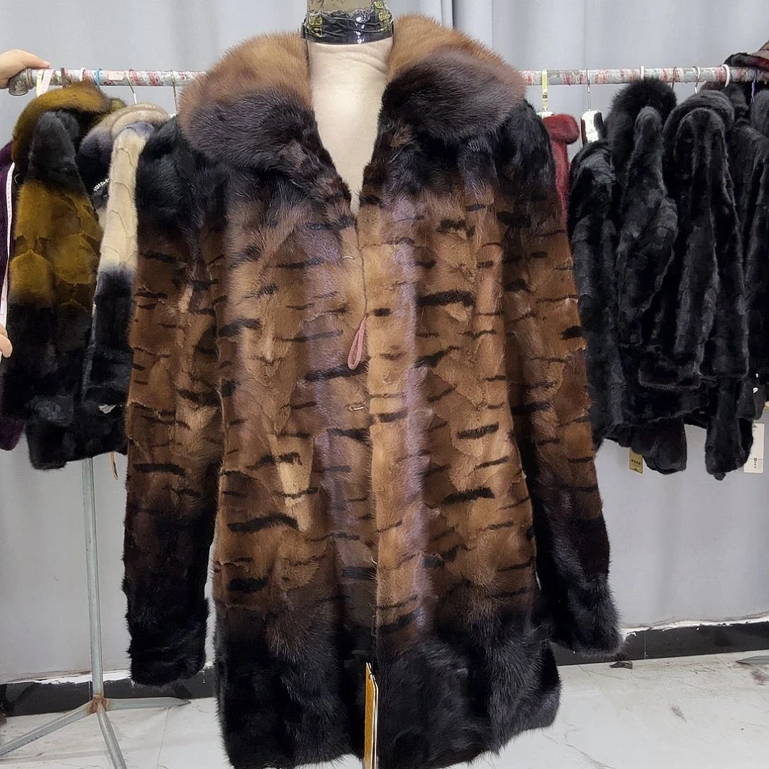 水貂拼貂真皮真毛