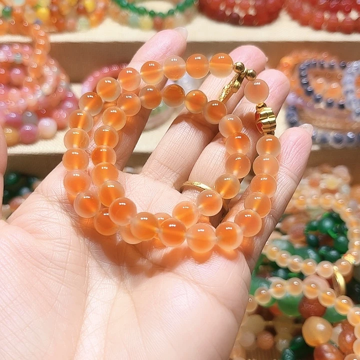 少***点玛瑙/玉髓未镶嵌手链