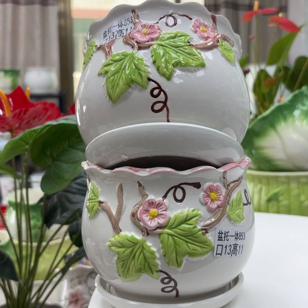 @夏西陶瓷花盆@@5853