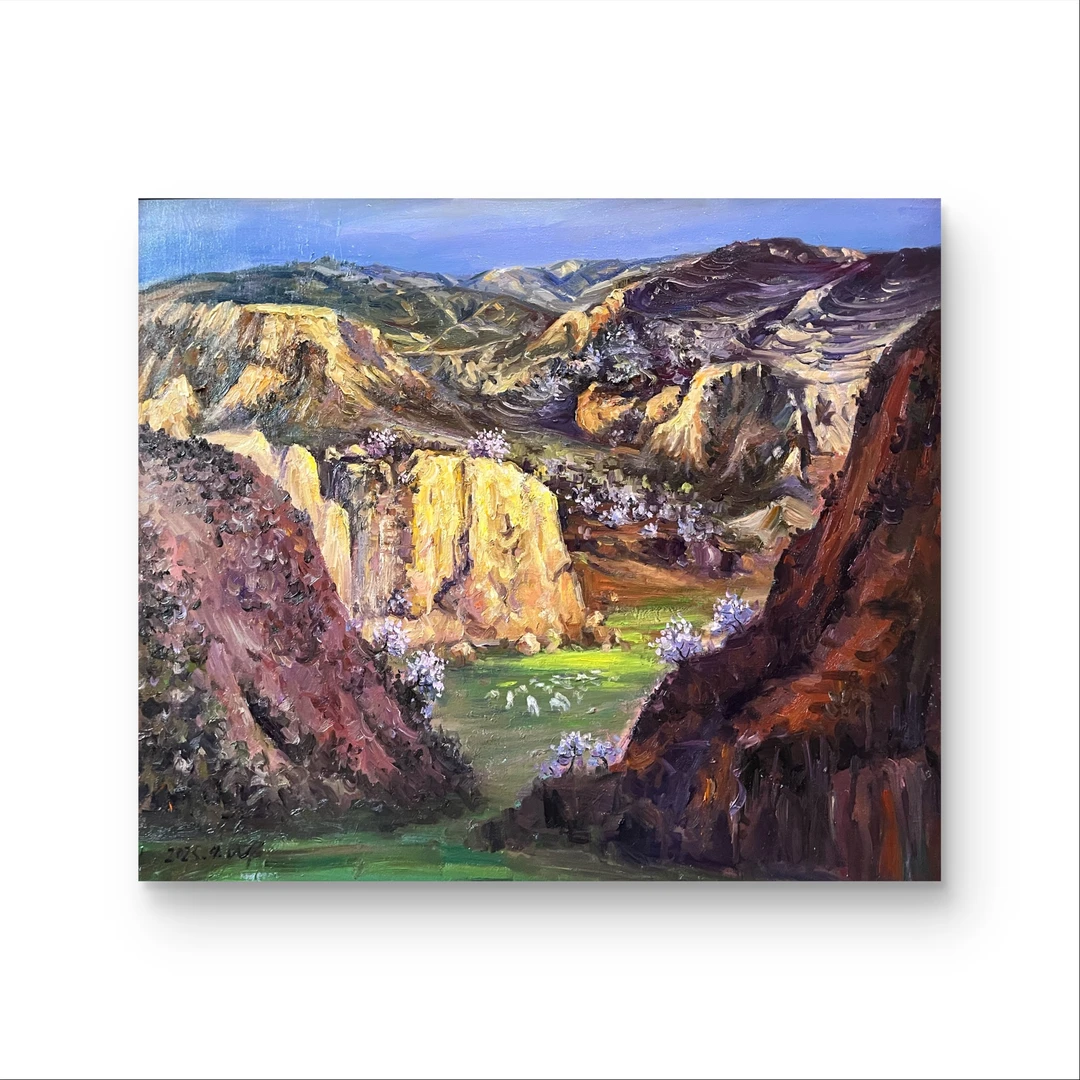 王彬 《山西风情》布面油画100×80CM