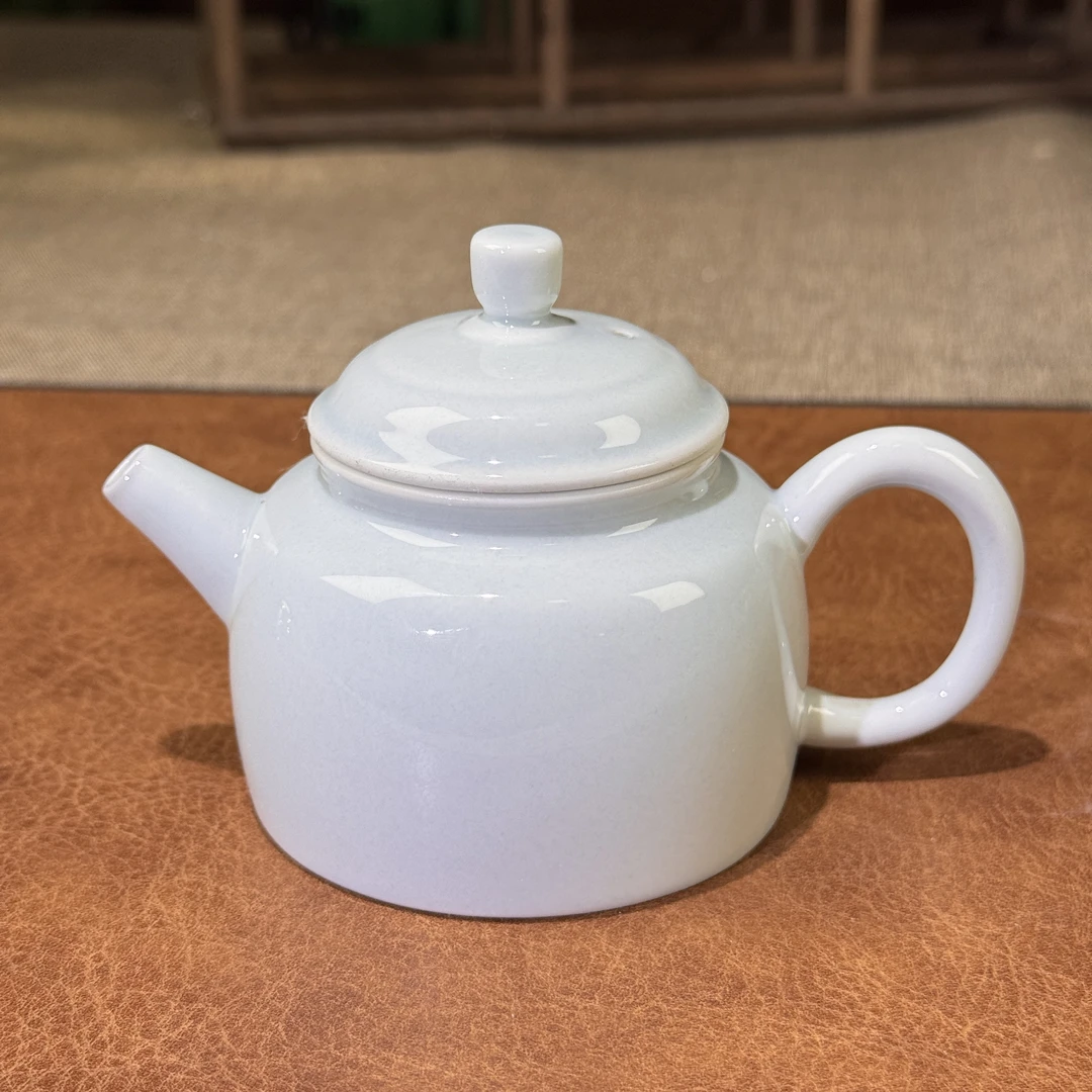 0703-月白色汝窑德钟壶125ml陶瓷功夫茶具