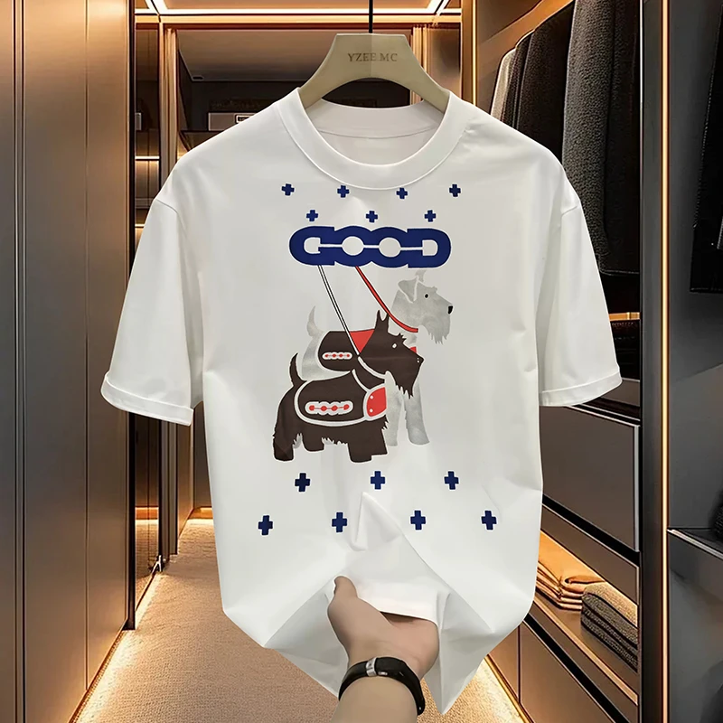 【宝总专属-小狗印花】T2096夏季新款时尚潮流休闲百搭T恤