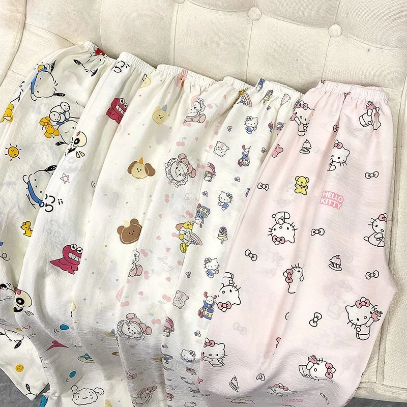 云朵棉睡裤春夏季休闲裤薄款宽松裤子卡通可爱可外穿家居裤遛弯裤