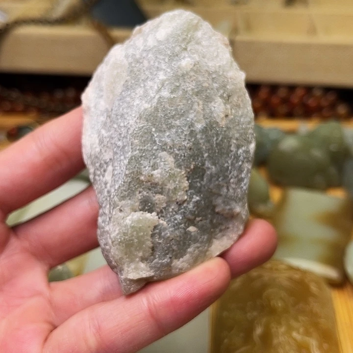 漫***，和田玉未镶嵌吊坠(不含链)