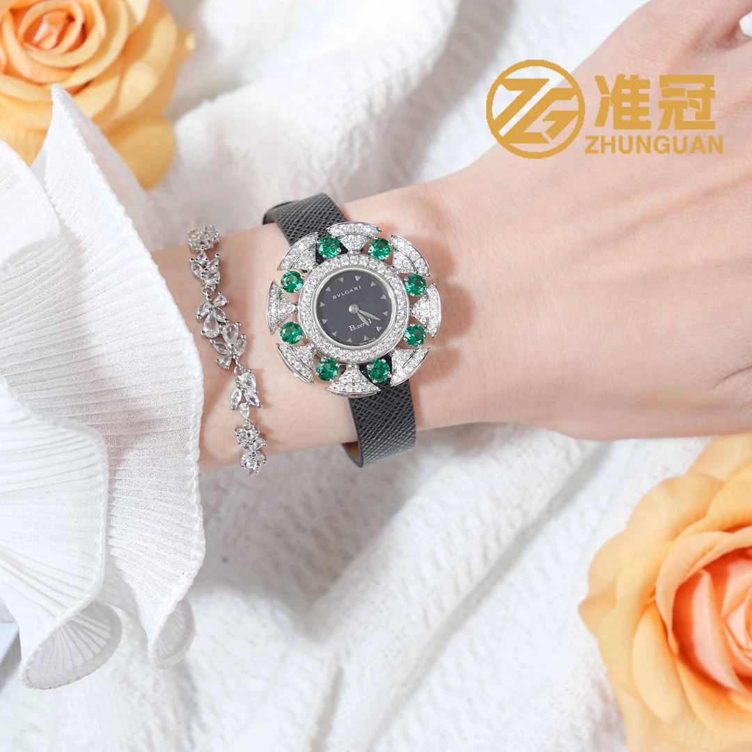 95新 BVLGARI/宝格丽 22mm石英表JM5871后钻时尚系列意大利名表
