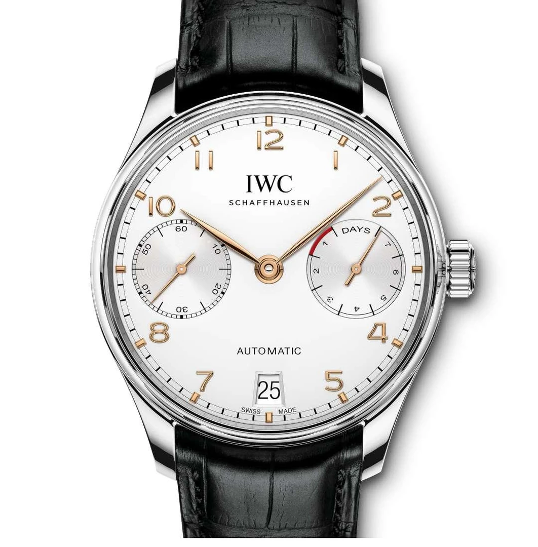 99新 IWC/万国 云品汇/葡萄牙七日链/钢/白盘金针/全套/IW500704