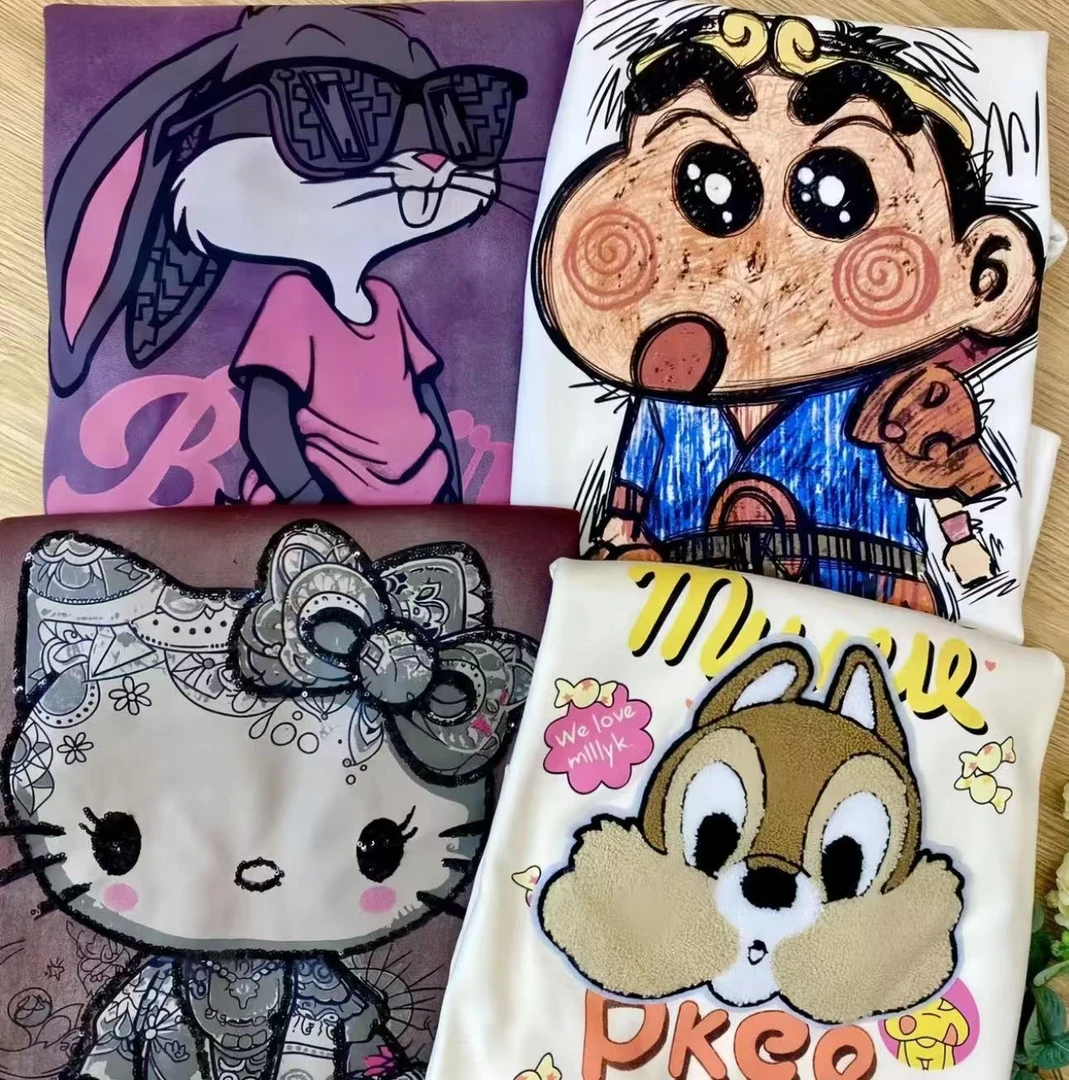 念（清仓短袖 ）2025新款T恤高货韩系休闲卡通oversize显瘦慵懒短袖