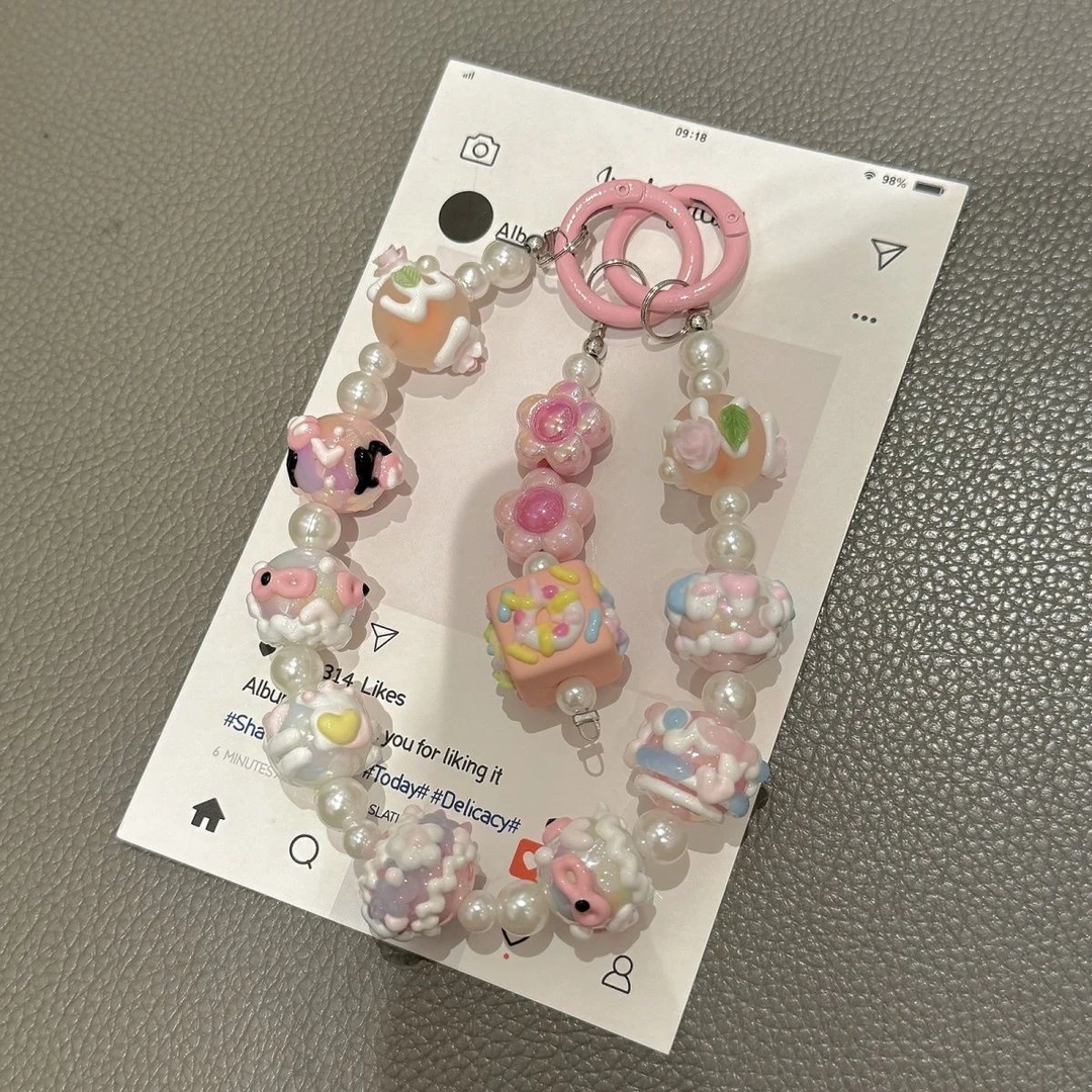 手机挂绳防丢串珠链定制款