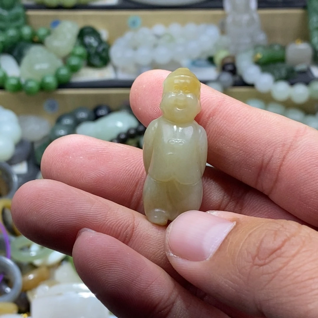 和田玉（糖玉）颈饰未镶嵌开***心