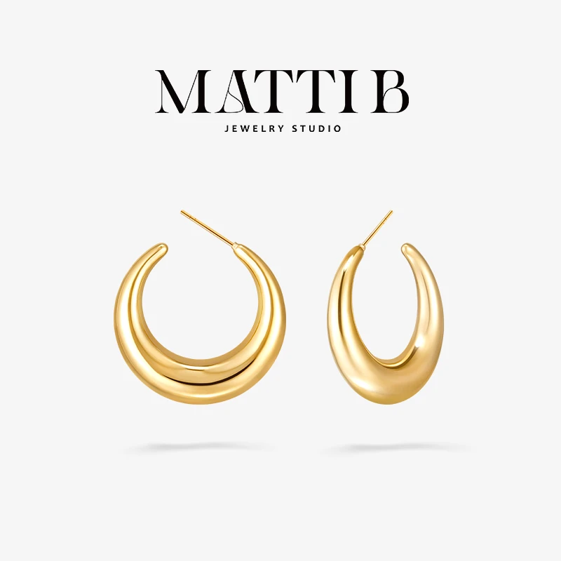 钛钢耳饰 素圈高级感气质经典圈圈洋气时尚百搭新爆款耳钉女2105