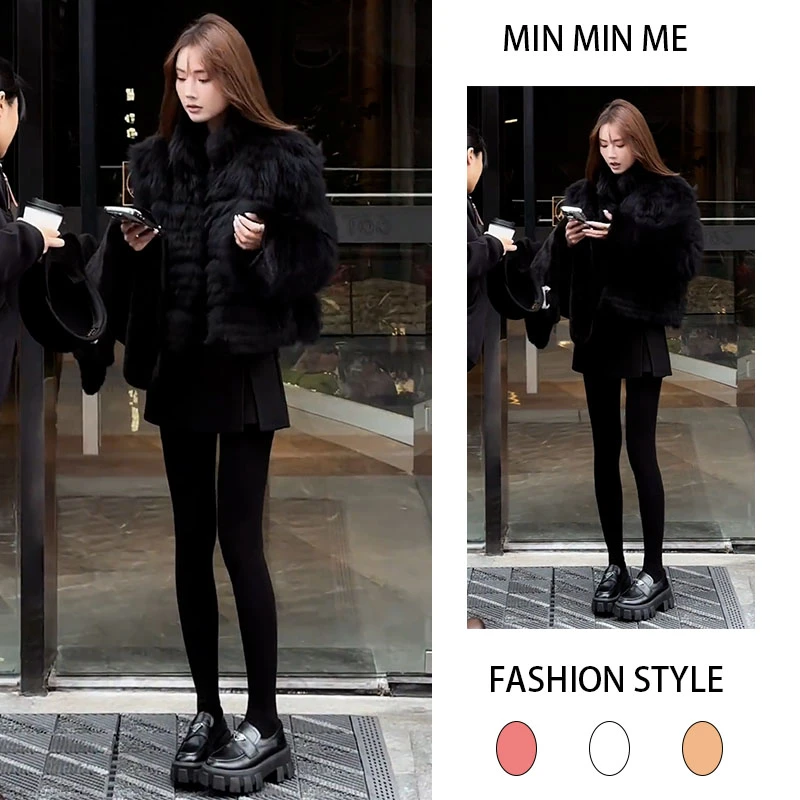 2025秋冬季新款设计感慵懒风韩版法式外套女半身短裙打底裤三件套