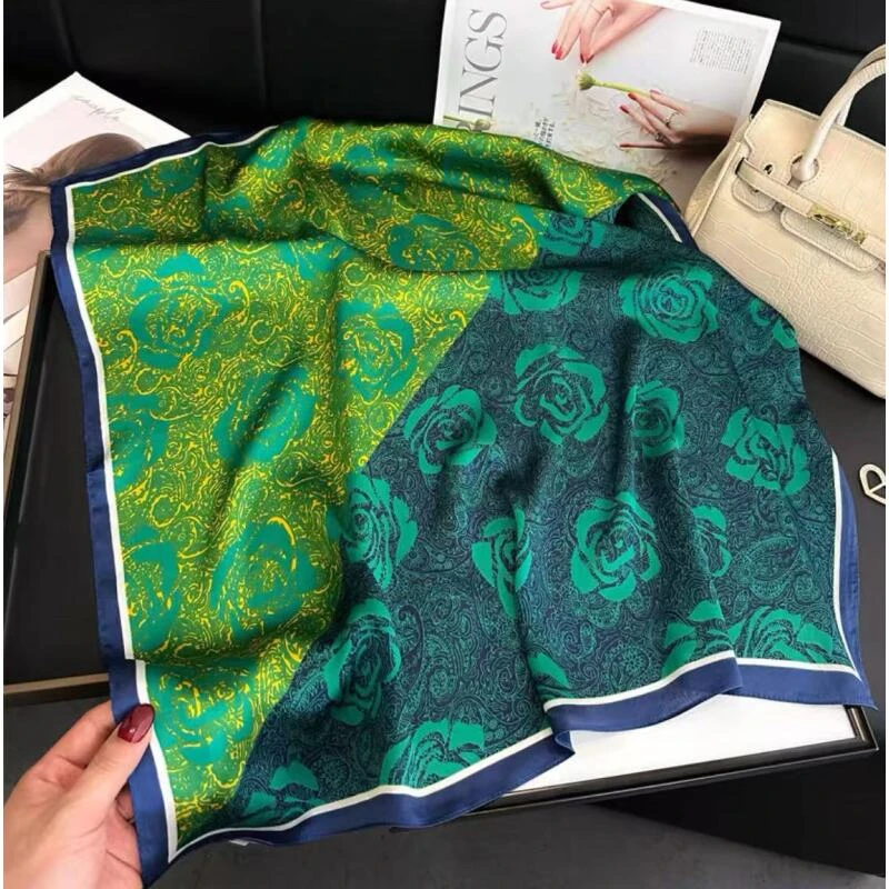 999 时尚百搭丝巾70*70防晒披肩 布料