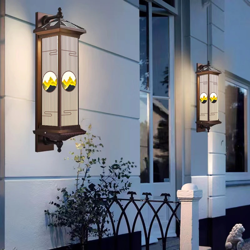 〔拍一发二〕入户大门壁灯太阳能户外防水壁灯别墅庭院室外壁灯