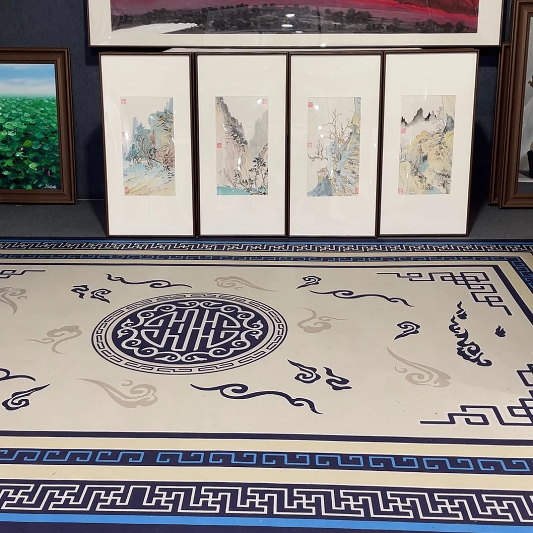 国画手绘画作品带框