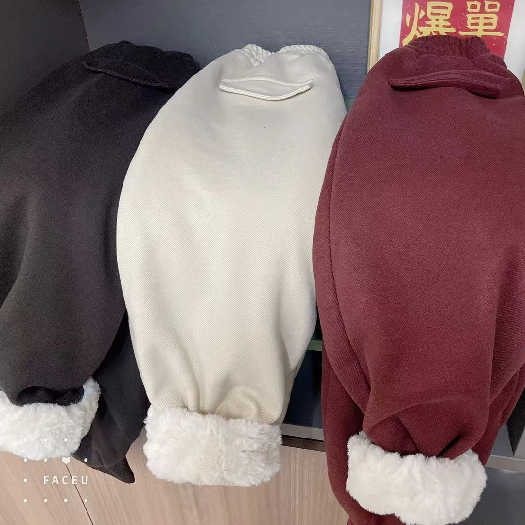 412270《现 5-13》优选韩儿童冬加绒绒三合一休闲裤