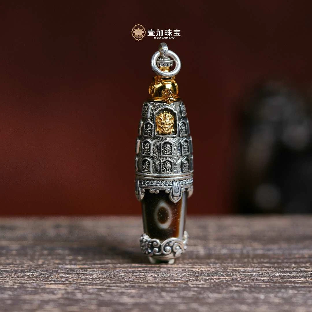 壹加师弟丨手工设计大黑天三y银镶吊坠多样性发一 2899J