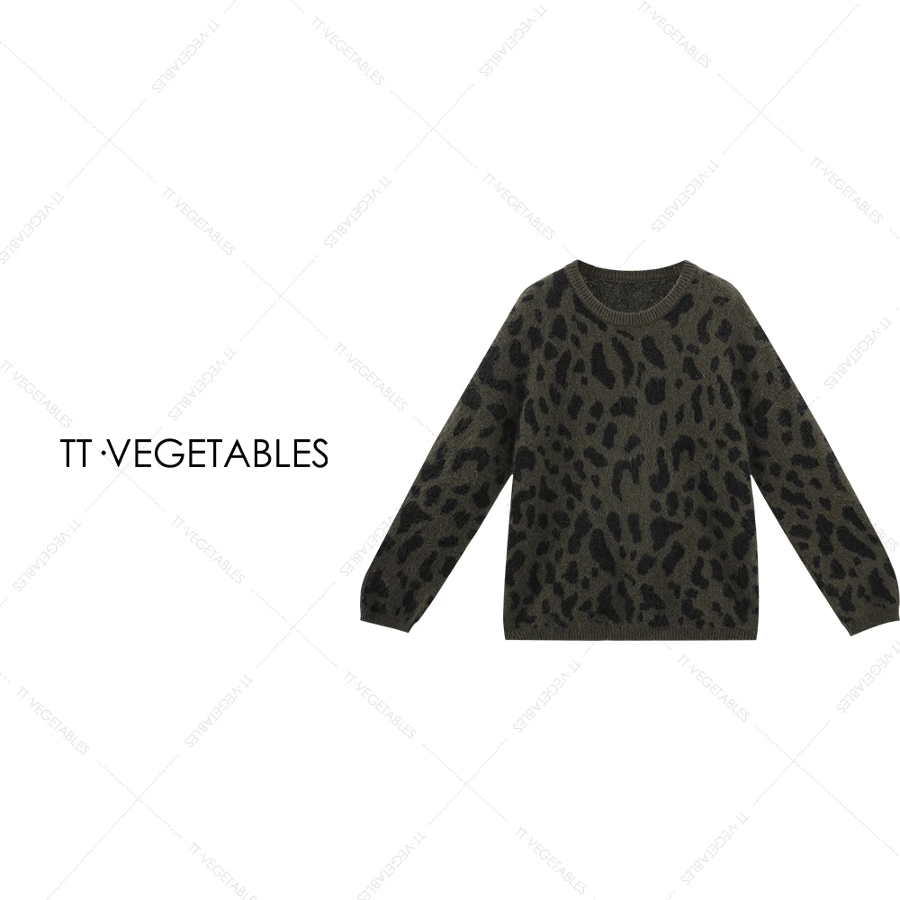 噢芬/小个子【洲糯】绵羊毛拉绒韩系圆领针织套头毛衣522552