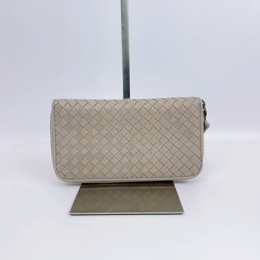 95新 BOTTEGA VENETA/葆蝶家 Bv编织格钱包B628