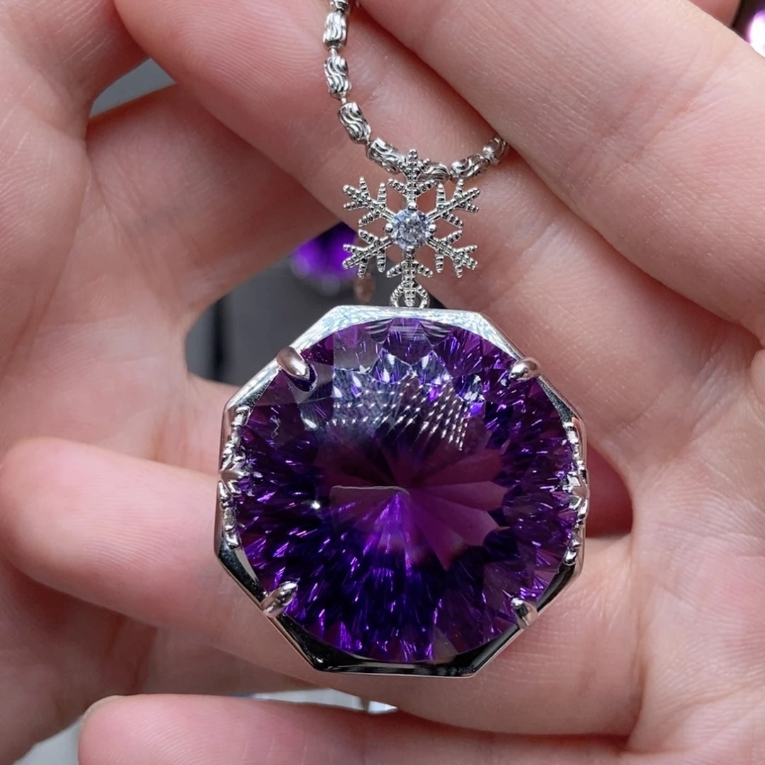 曼****颈饰紫晶银S925镶嵌11111
