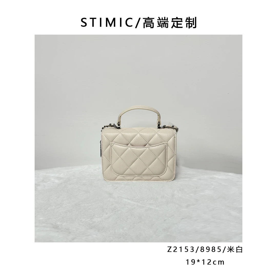 Z2153/8985/米白色Paiyuge订制手工时尚女士单肩斜挎手提包8985