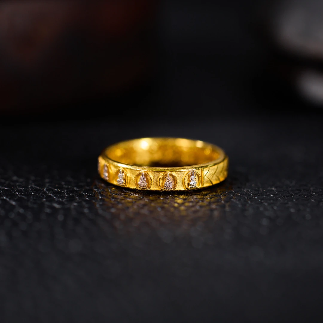 【歪歪】（素金）八大麦穗戒指*18K镶嵌（多样性发一） XB-H9437