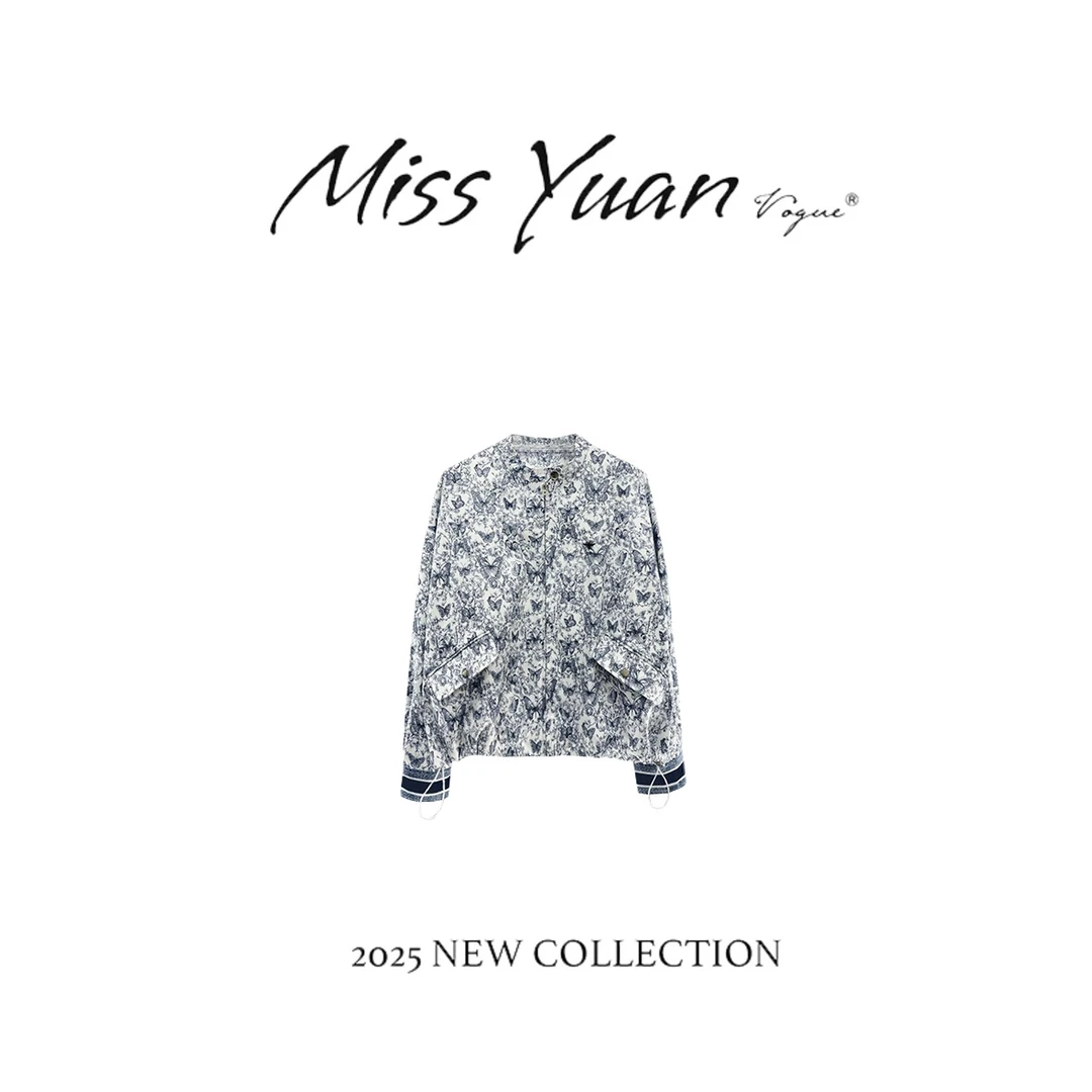 M.Y. 媛总 2025夏气质休闲时尚蝴蝶满印外套女1LY3785M