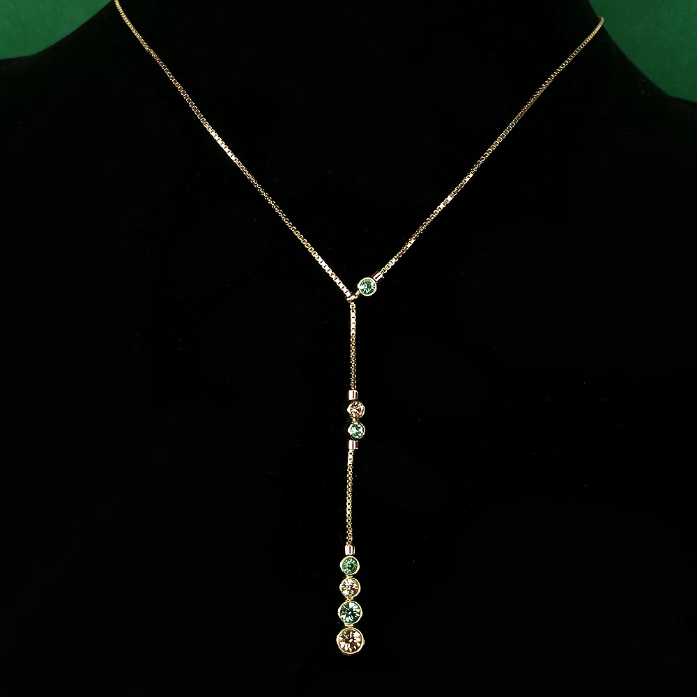 施华洛vintage绿色泡泡灵动项链38+6cm[2502111-057]