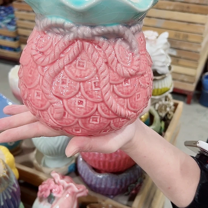 有孔.凑满10元发货多肉陶瓷花盆！