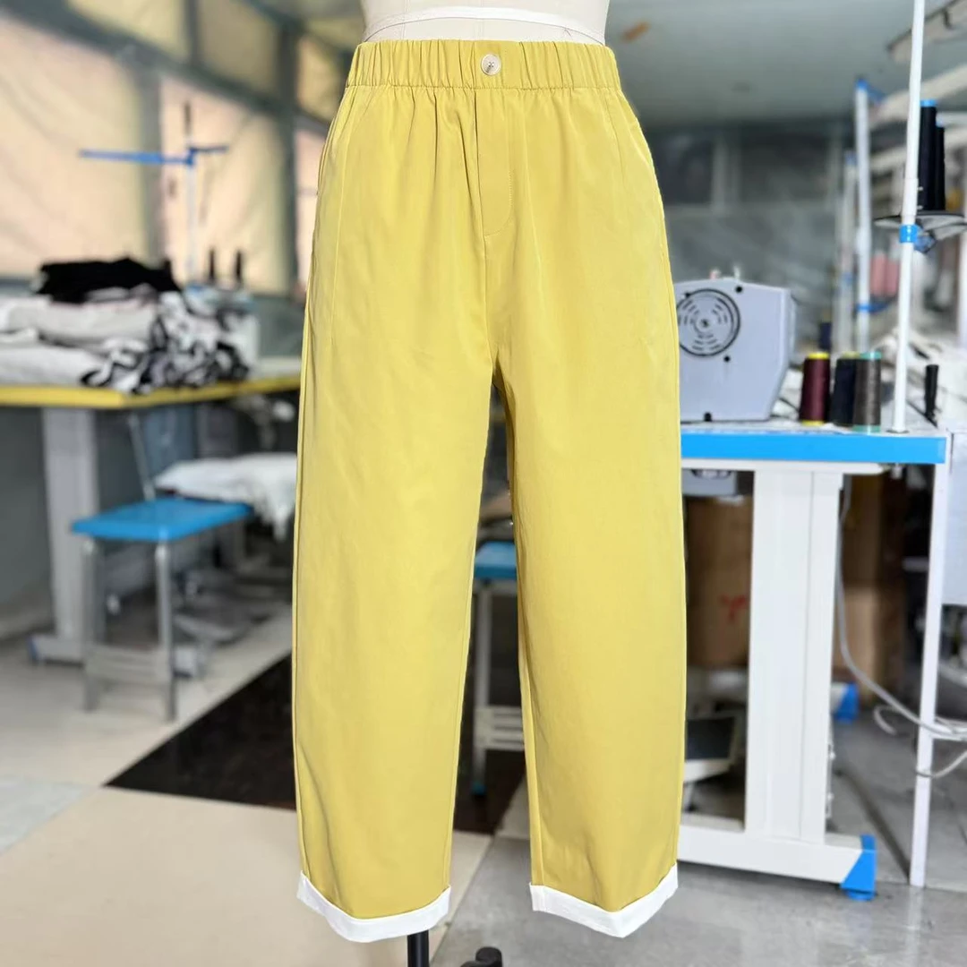 [淑姝]九分裤不鼓包女士藏肉山本宽松直筒裤外穿舒适百搭