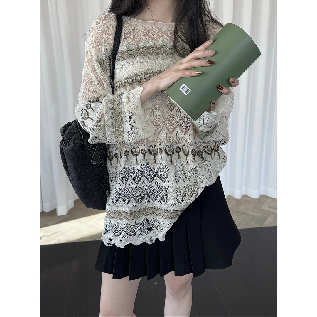 SOLSOL买手店SHELLE ARTISTE设计师品牌25SS新品干杯吧钩花套头衫