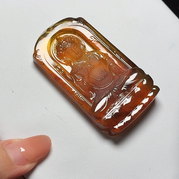 琥珀未镶嵌珠宝奇石吊