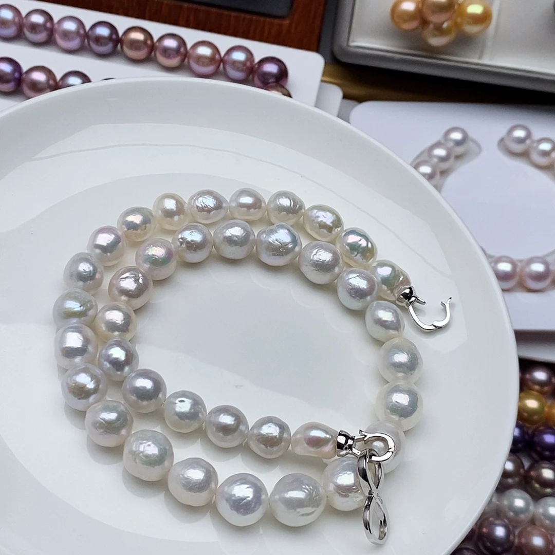 银S925镶嵌淡水珍珠颈饰