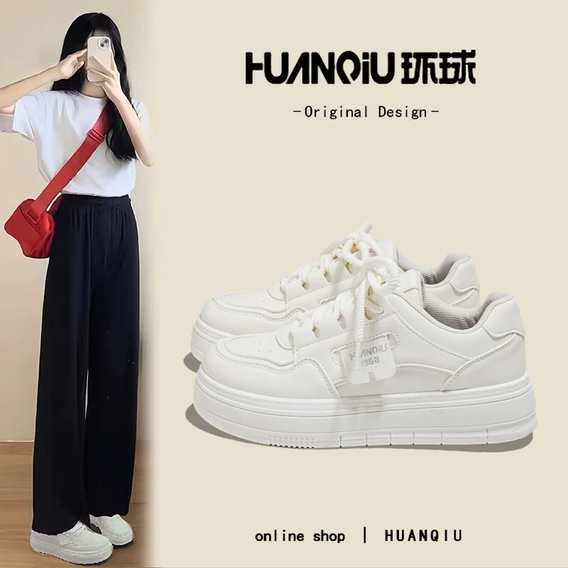 环球女鞋爆款高颜值小白鞋春季新款百搭休闲运动鞋ins潮轻便舒适