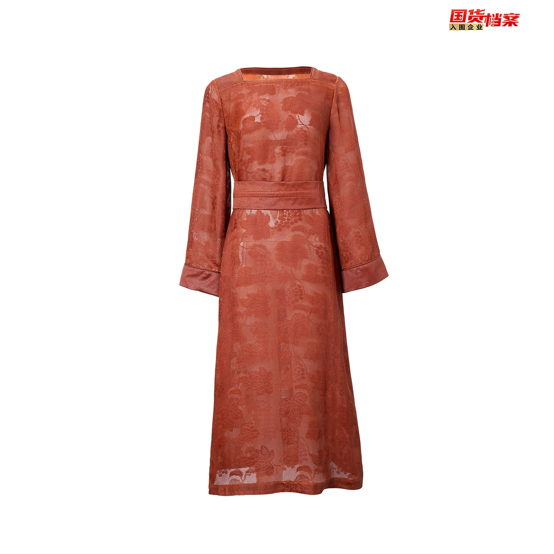 【万象有衣】葡萄藤-高端原创设计师款香云纱高定连衣裙-6980