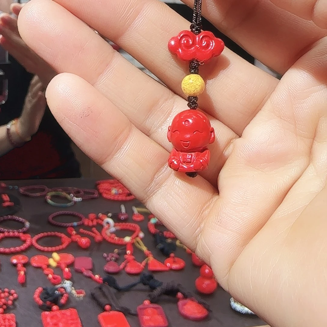 天然辰砂朱砂挂件