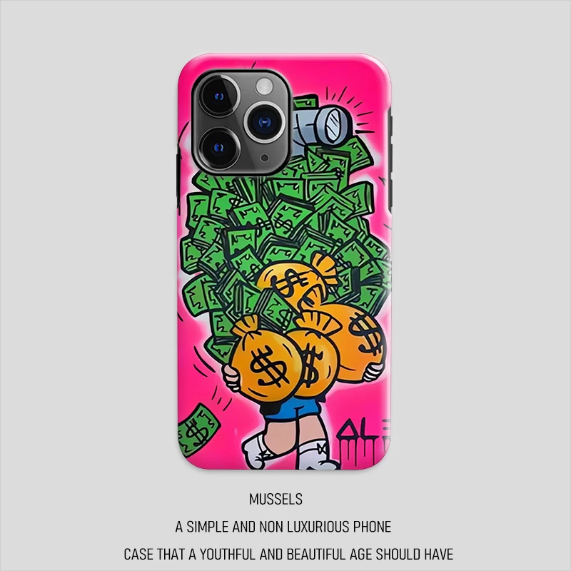 钞票满满-菲林软硬壳2合1创意适用于苹果华为VIVO小米OPPO手机壳