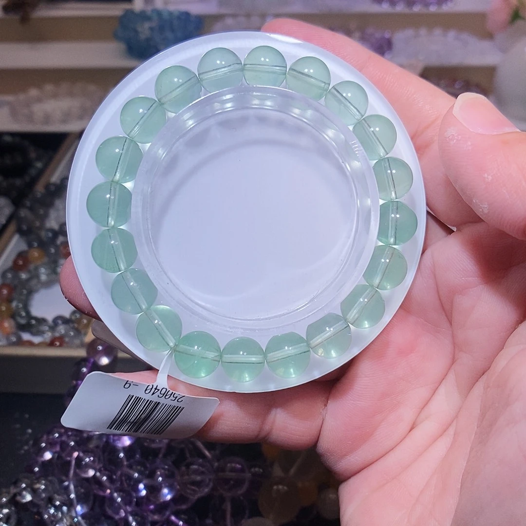 手链水晶未镶嵌绿萤石10mm