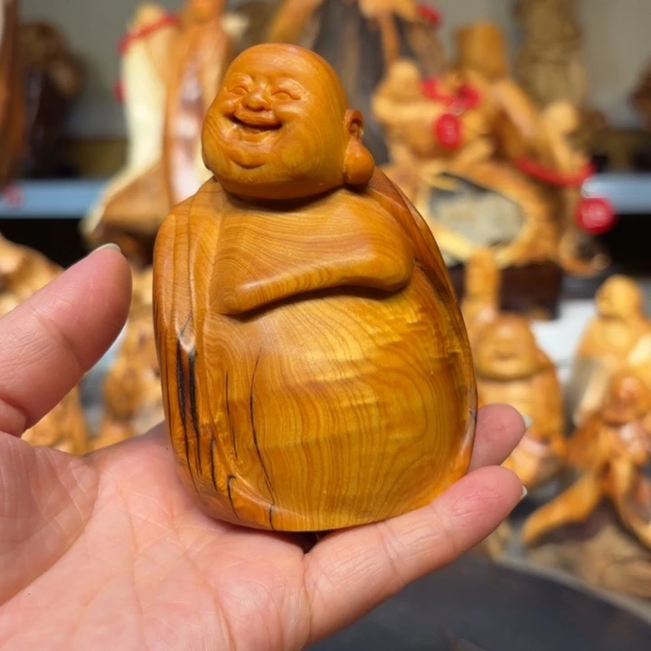 柏木太行崖柏弥勒佛