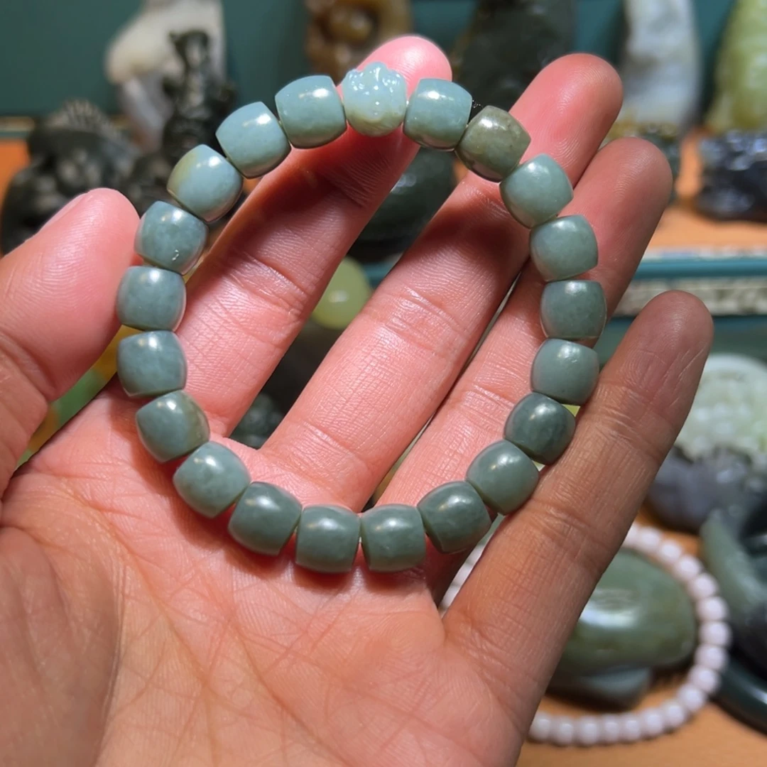 和田玉足银镶嵌挂件