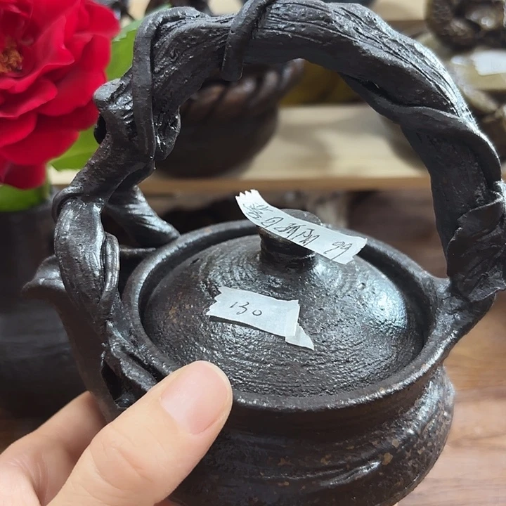 茶壶红泥落**阳爱砂陶艺