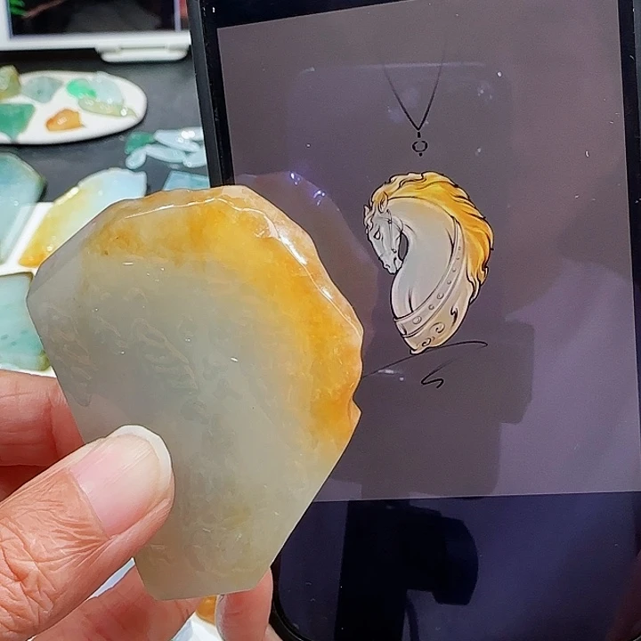 定制翡翠未镶嵌翡翠挂件