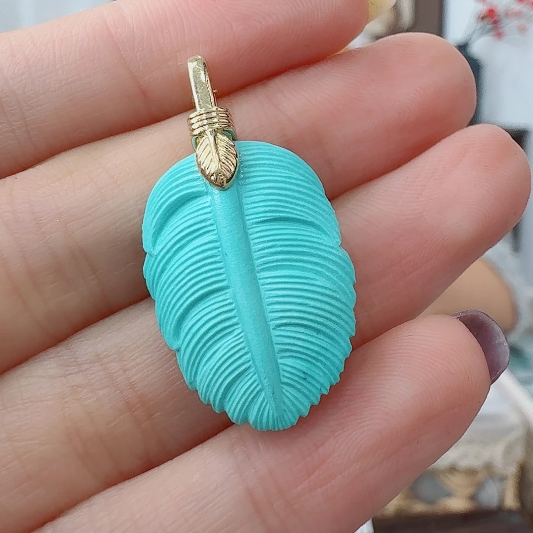 绿松石18K金镶嵌珠宝奇石