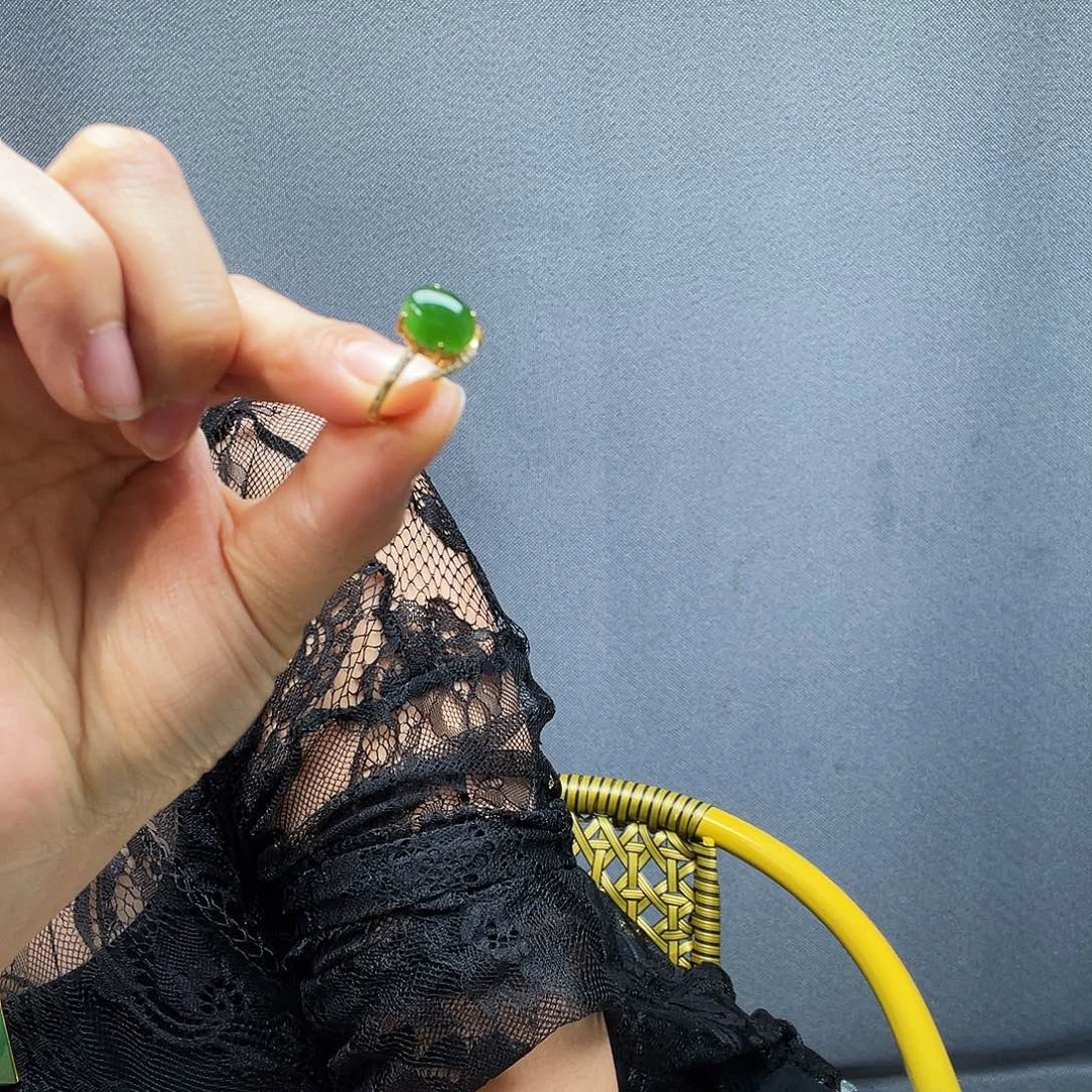 和田玉银S925镶嵌戒指