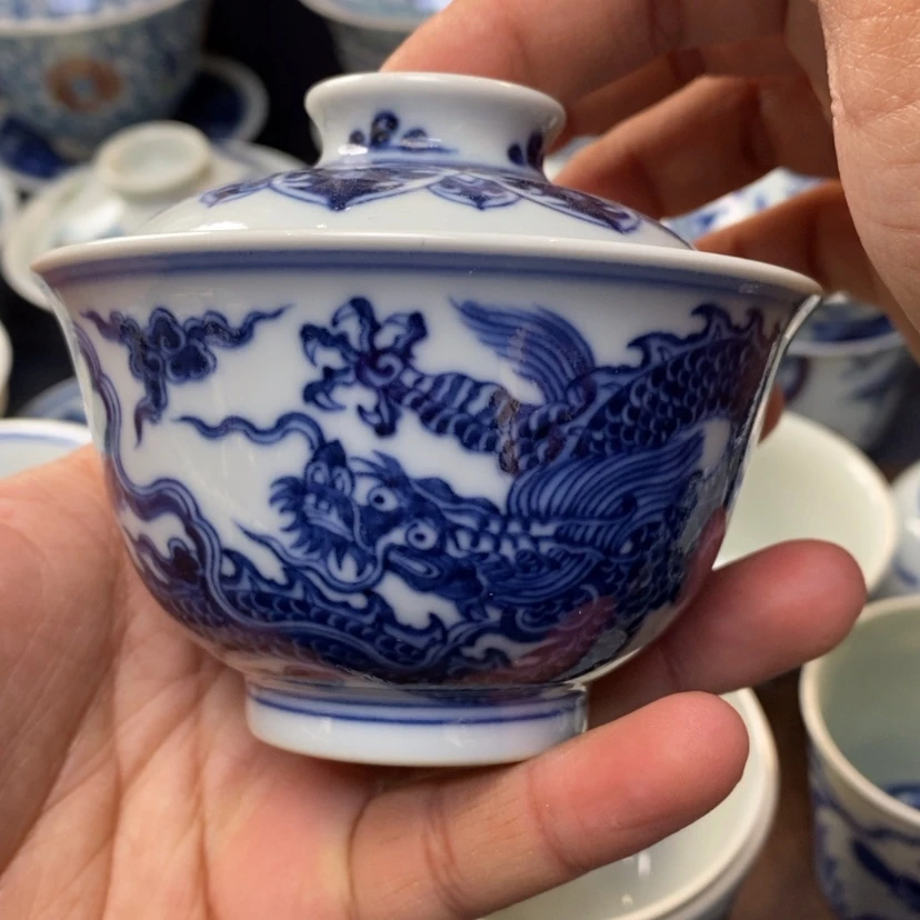 【闪购商品】景德镇青花瓷盖碗