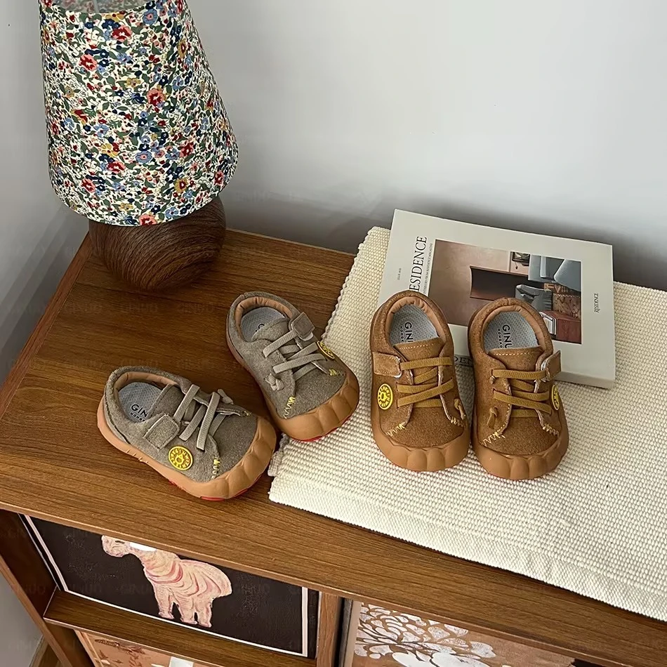 Gina秋季学步鞋儿童时尚百搭复古小众潮鞋软底儿童板鞋0917