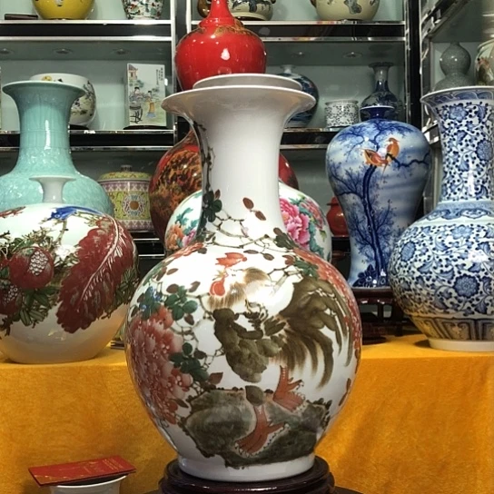 摆件陶景德镇陶瓷花瓶摆件